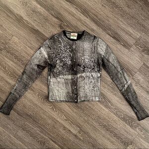 Cake couture geisha cashmere with silver mettalic paint